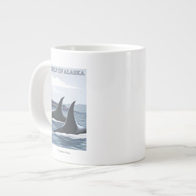 Orca Whales #1 - Gulf of Alaska Giant Coffee Mug (Front Left)
