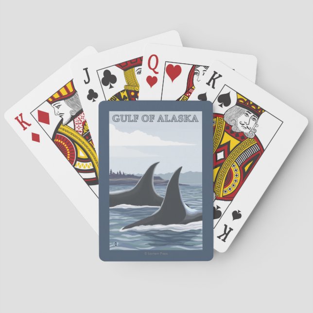 Orca Whales #1 - Gulf of Alaska Poker Cards (Back)