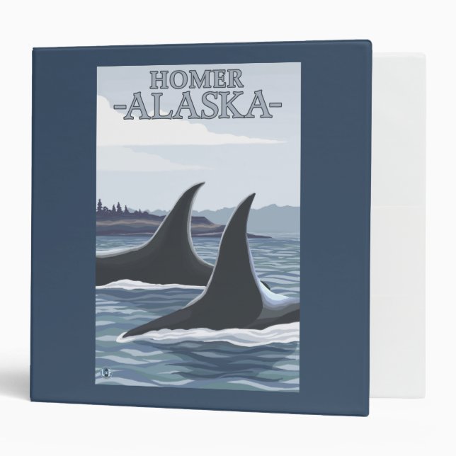 Orca Whales #1 - Homer, Alaska Binder (Front/Inside)