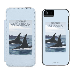 Orca Whales #1 - Juneau, Alaska Wallet Case For iPhone SE/5/5s
