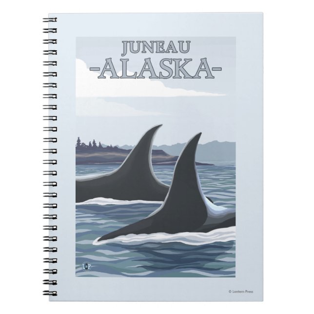 Orca Whales #1 - Juneau, Alaska Notebook (Front)