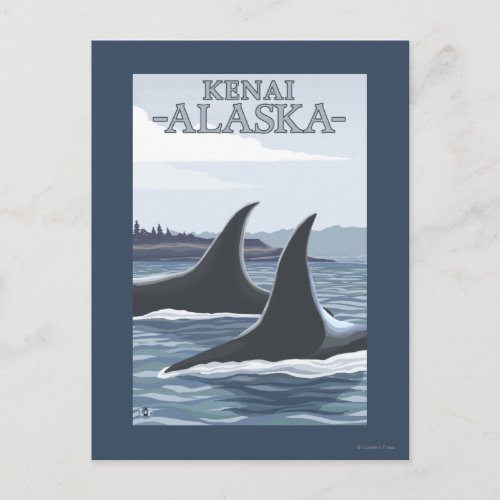 Orca Whales 1 _ Kenai Alaska Postcard