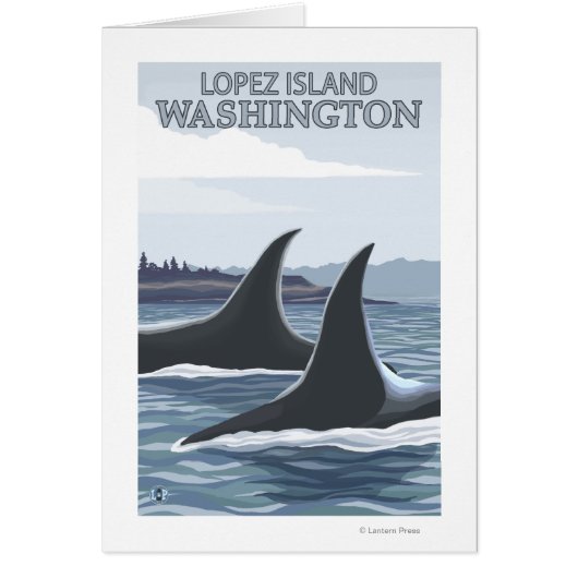 Orca Whales #1 - Lopez, Washington Cards (Front)