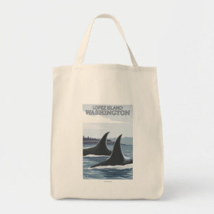 Orca Whales #1 - Lopez, Washington Tote Bag