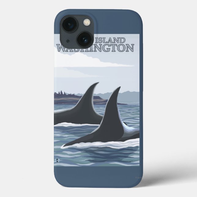 Orca Whales #1 - Orcas Island, Washington Case-Mate iPhone Case (Back)