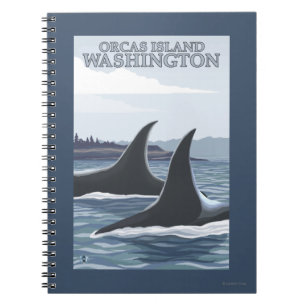 Orca Whales #1 - Orcas Island, Washington Notebook