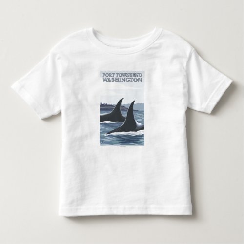 Orca Whales 1 _ Port Townsend Washington Toddler T_shirt