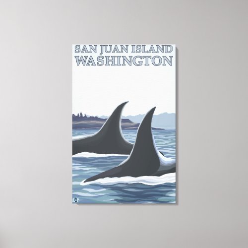 Orca Whales 1 _ San Juan Island Washington Canvas Print