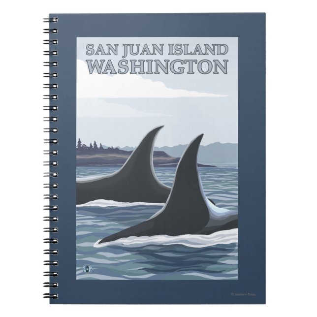 Orca Whales #1 - San Juan Island, Washington Notebook (Front)
