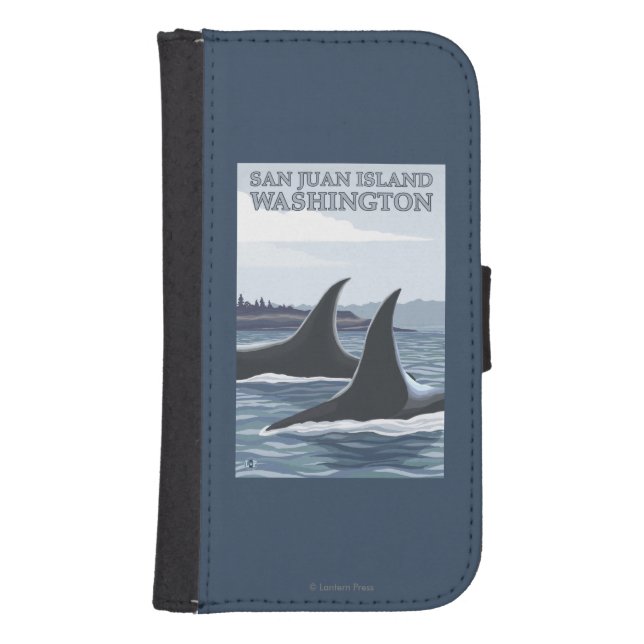 Orca Whales #1 - San Juan Island, Washington Samsung Galaxy Wallet Case (Front)