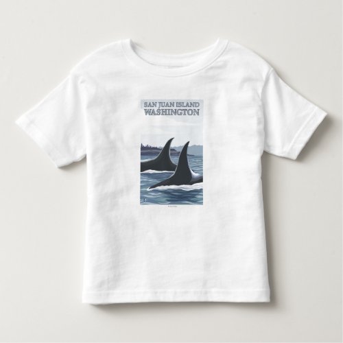 Orca Whales 1 _ San Juan Island Washington Toddler T_shirt