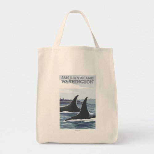 Orca Whales 1 _ San Juan Island Washington Tote Bag