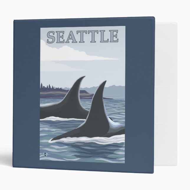 Orca Whales #1 - Seattle, Washington 3 Ring Binder (Front/Inside)