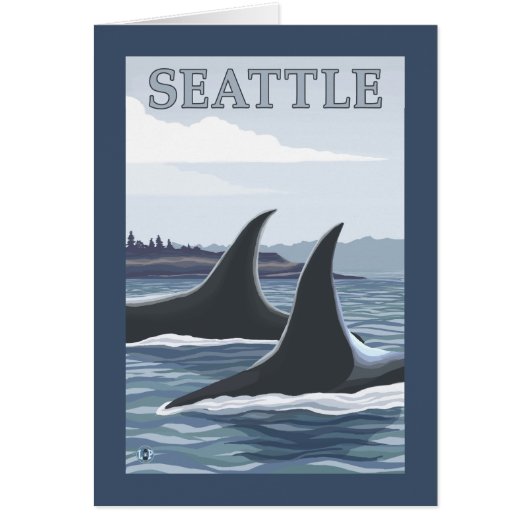 Orca Whales #1 - Seattle, Washington Cards (Front)