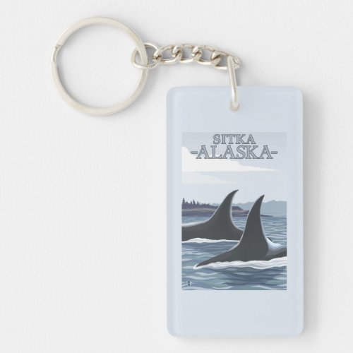 Orca Whales 1 _ Sitka Alaska Keychain
