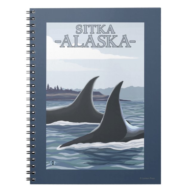 Orca Whales #1 - Sitka, Alaska Notebook (Front)