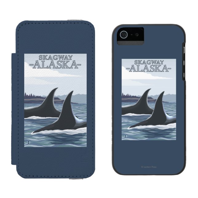 Orca Whales #1 - Skagway, Alaska Incipio iPhone Wallet Case (Side by Side)