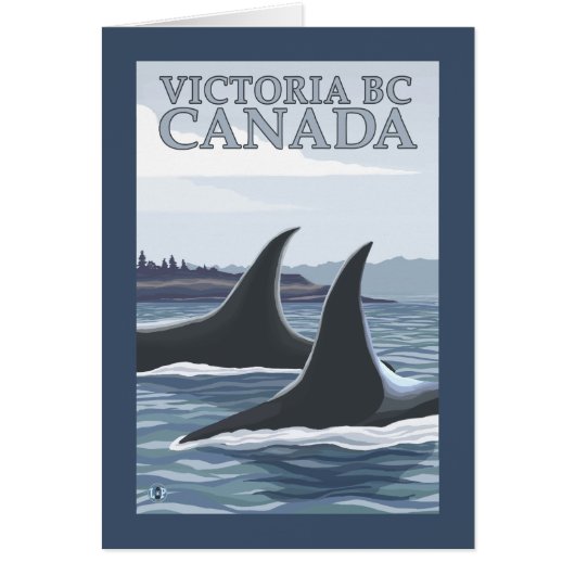 Orca Whales #1 - Victoria, BC Canada Cards (Front)