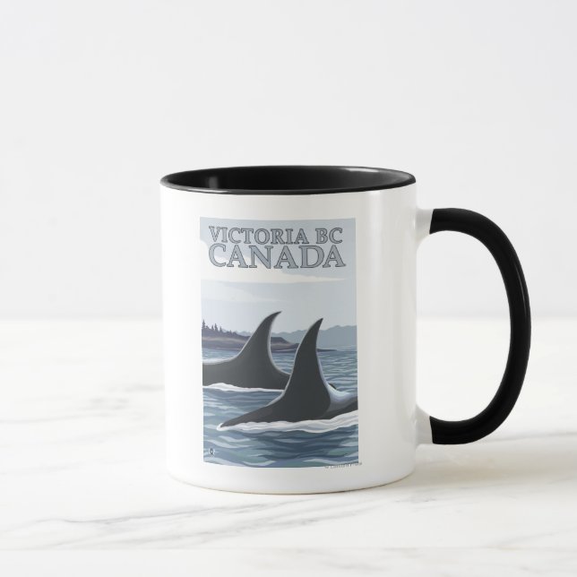 Orca Whales #1 - Victoria, BC Canada Mug (Right)