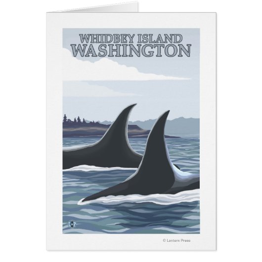 Orca Whales #1 - Whidbey, Washington Cards (Front)