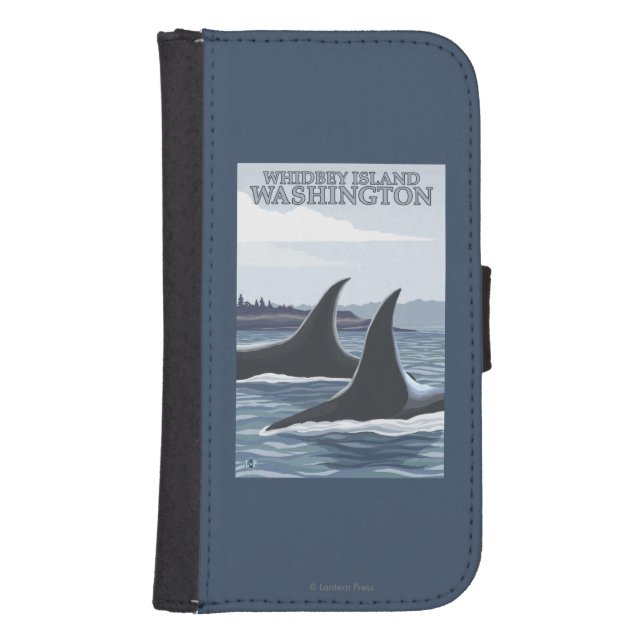 Orca Whales #1 - Whidbey, Washington Samsung Galaxy Wallet Case (Front)