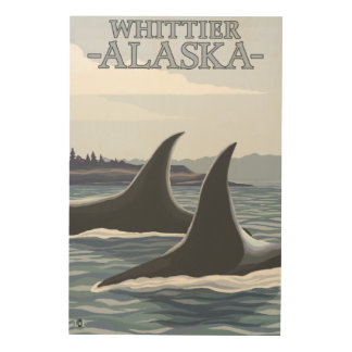 Orca Whales #1 - Whittier, Alaska Wood Wall Art