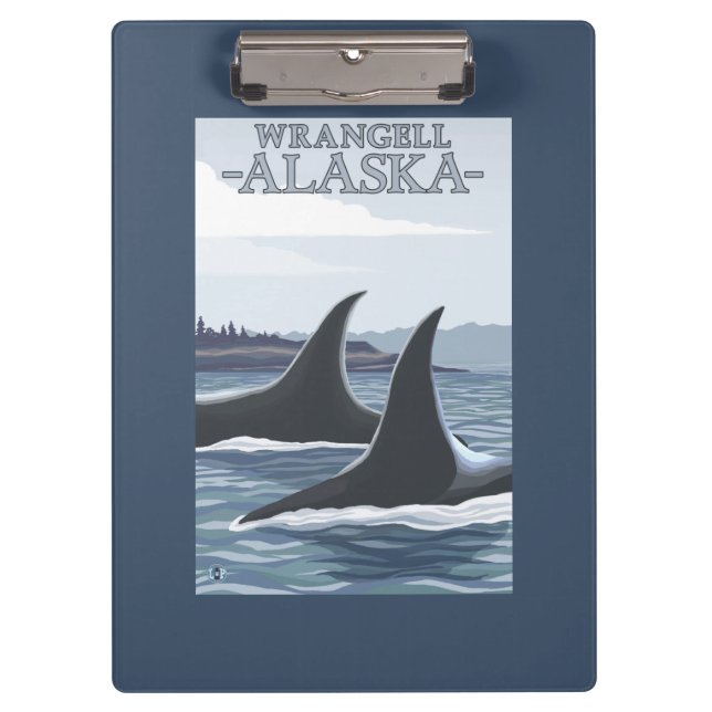 Orca Whales #1 - Wrangell, Alaska Clipboard (Front)