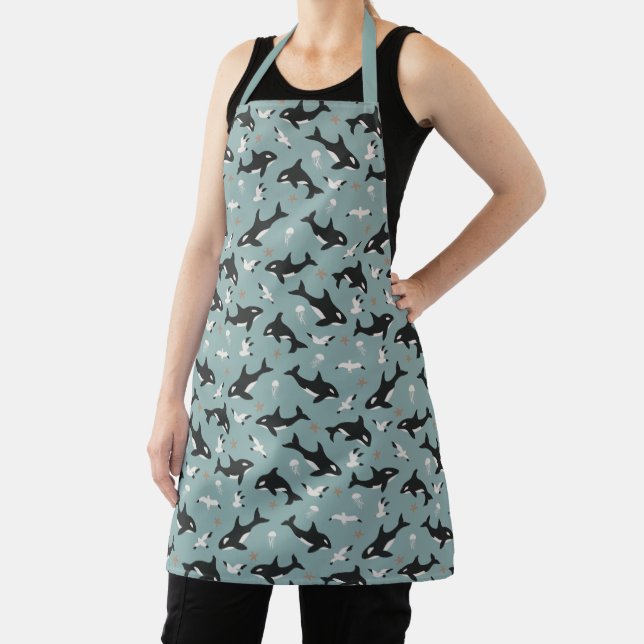 Orca Whales Apron (Insitu)