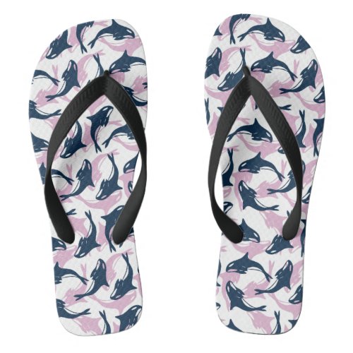 Orca Whales  Flip Flops