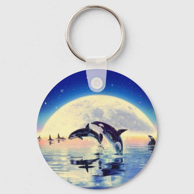 Orca Whales Keychain (Front)