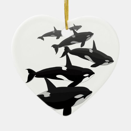 Orca Whales Ornament Personalized Whale Ornament