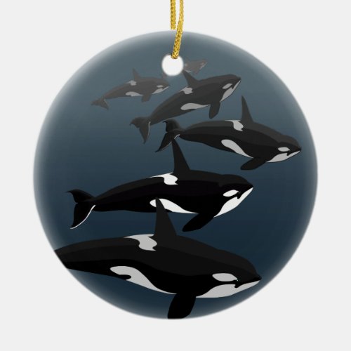 Orca Whales Ornament Personalized Whale Ornament