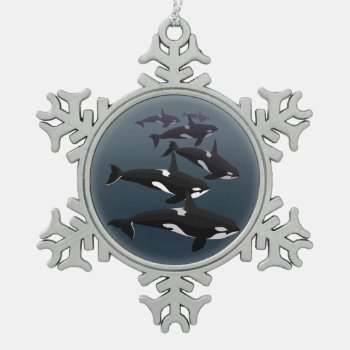 Orca Whales Ornament Personalized Whale Ornament by artist_kim_hunter at Zazzle