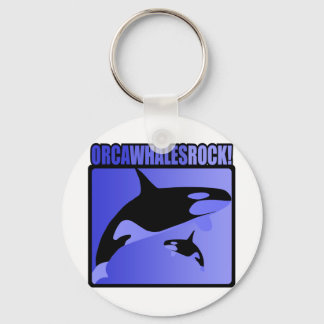 Orca Whales Rock! Keychain