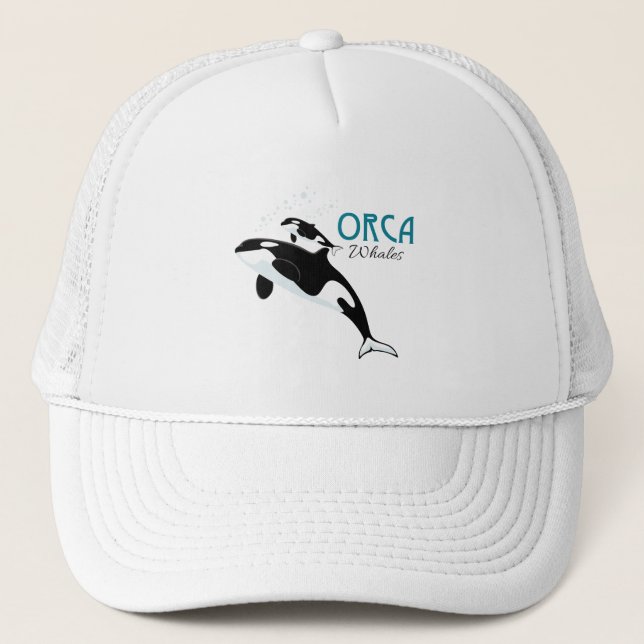 Orca Whales Trucker Hat (Front)
