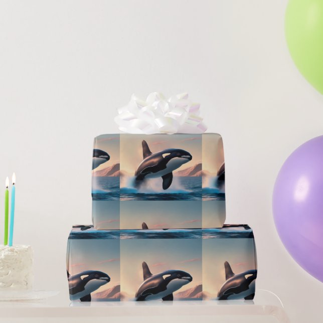 Orca Wrapping Paper (Party Gifts)