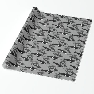 Orca Wrapping Paper Killer Whale Christmas Paper