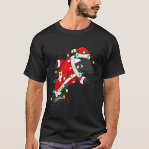 Orca Xmas Lighting Santa Costume Orca Christmas T-Shirt