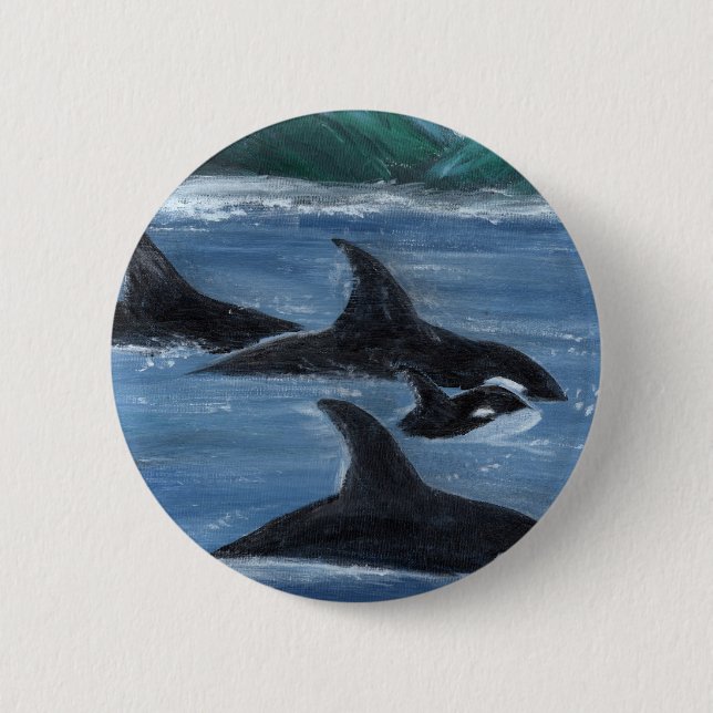 orcapod.png pinback button (Front)