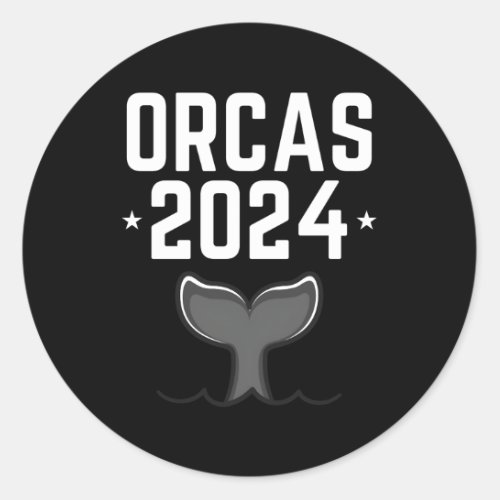 Orcas 2024 classic round sticker