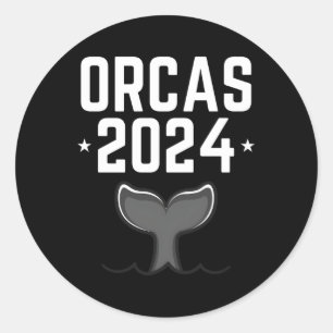 Orcas 2024 classic round sticker