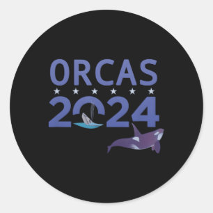 Orcas 2024 classic round sticker