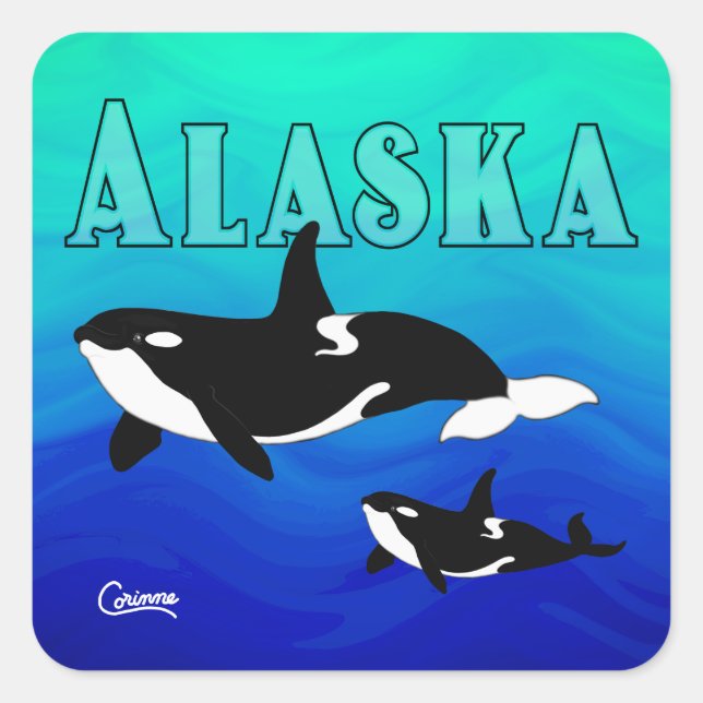 Orcas Alaska - Envelope Stickers (Front)