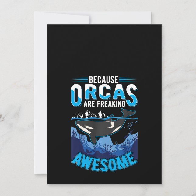 Orcas Are Freaking Awesome Whale Pullover  Invitation (Front)