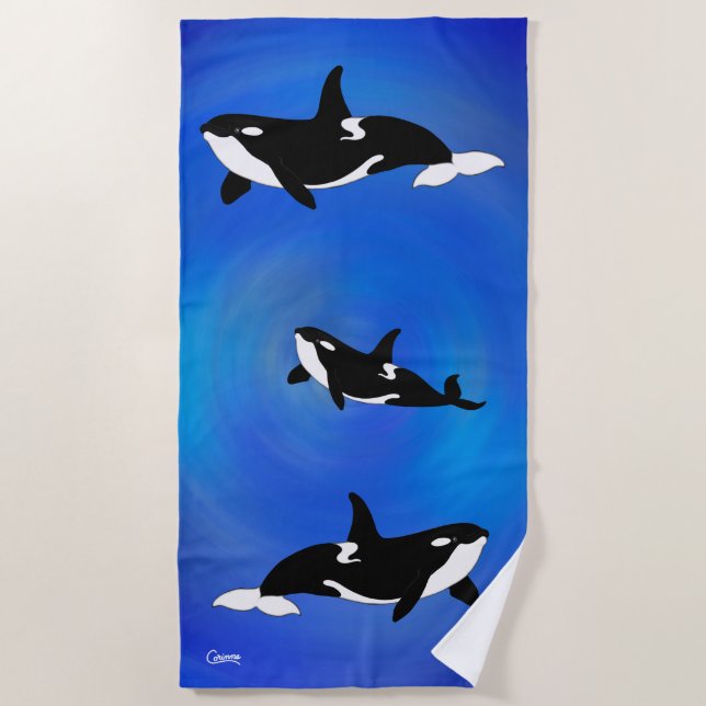 Orcas - Beach Towel (Front)