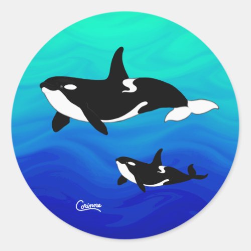 Orcas _ Envelope Stickers