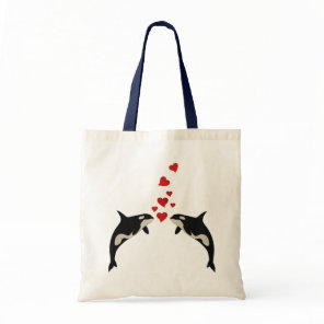Orcas In Love Tote Bag