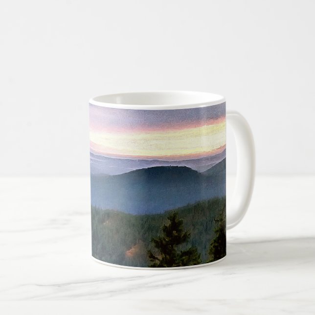 Orcas Island Sunset at Mount Constitution  Coffee Mug (Front Right)