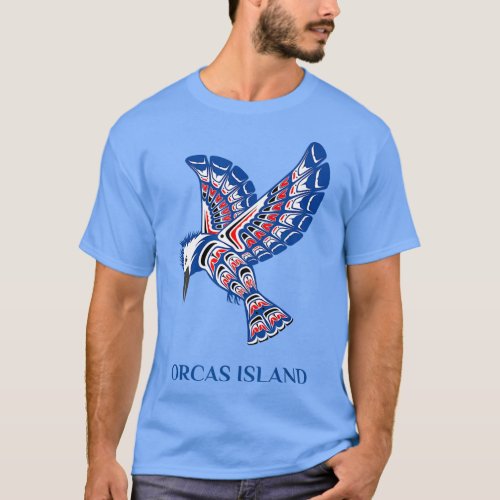 Orcas Island Washington Kingfisher Native American T_Shirt