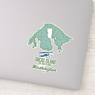 Orcas Island, Washington, USA map Sticker